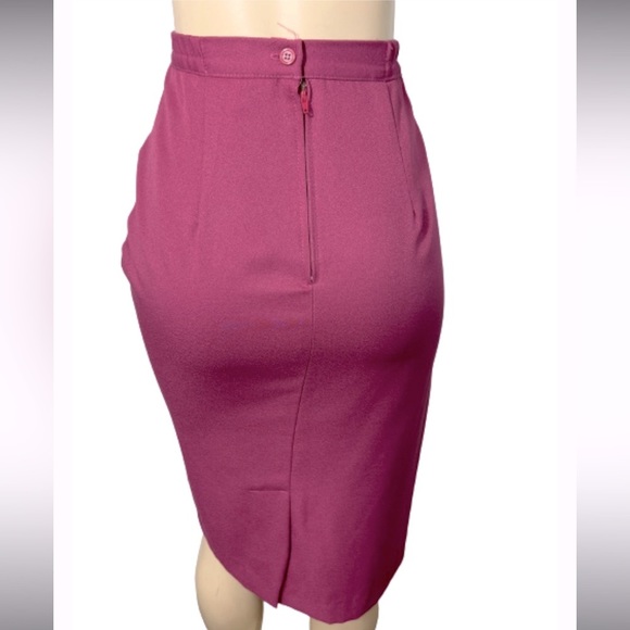 Chad Steven’s Blazer Skirt Set  Pink Pearl Trimmed Swing Blazer Size 12 - Picture 8 of 14